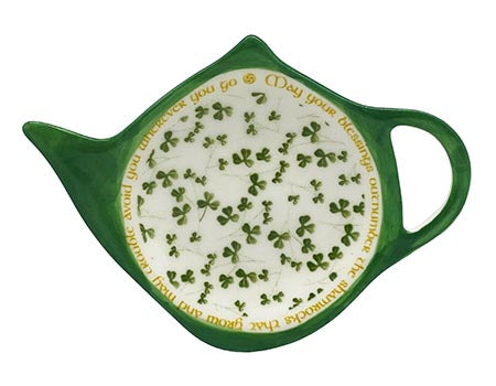 Shamrock Blessing Teabag Holder - available mid Feb 2025