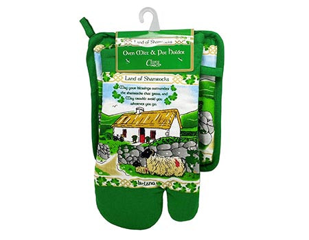 Land of Shamrocks Oven Mitt & Pot Holder - available March 2025