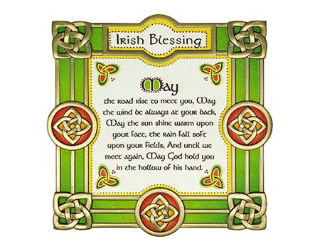 Celtic Spirit Irish Blessing Wall Plaque - available April 2025